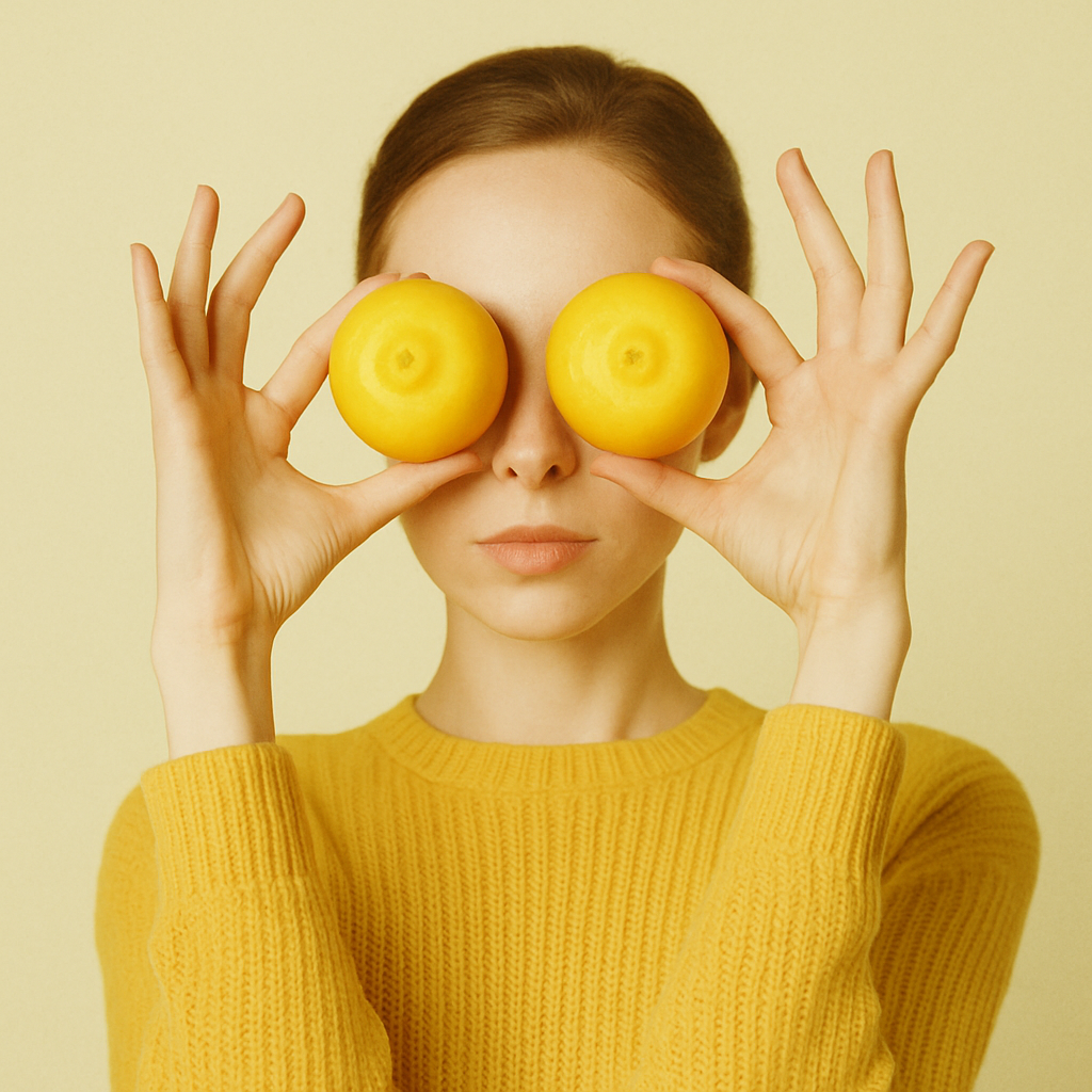 Fondo mujer limones